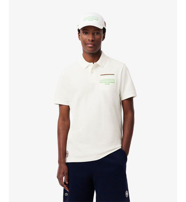 LACOSTE「ローラン・ギャロスコラボ アンパイアポロシャツ」|ポロシャツ|ホワイト