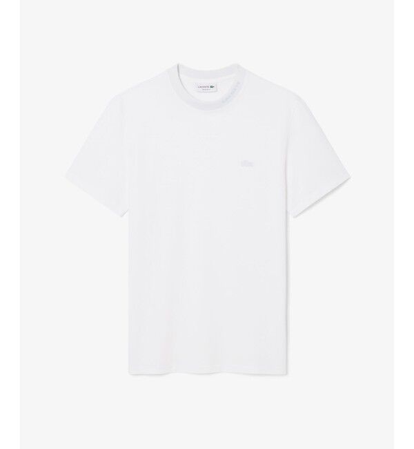 LACOSTE「ジャカードブランドネームネック鹿の子Tシャツ」|Tシャツ・カットソー|