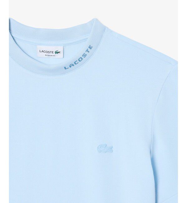LACOSTE「ジャカードブランドネームネック鹿の子Tシャツ」|Tシャツ・カットソー|