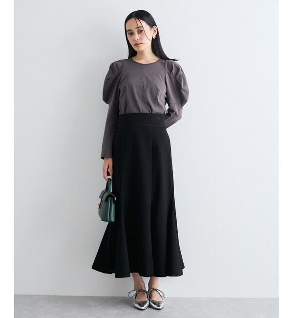 VIS「【洗える】タックボリュームスリーブカットソー」|Tシャツ・カットソー|