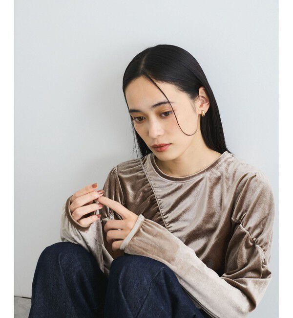 VIS「【洗える】ベロアシャーリングプルオーバー」|Tシャツ・カットソー|