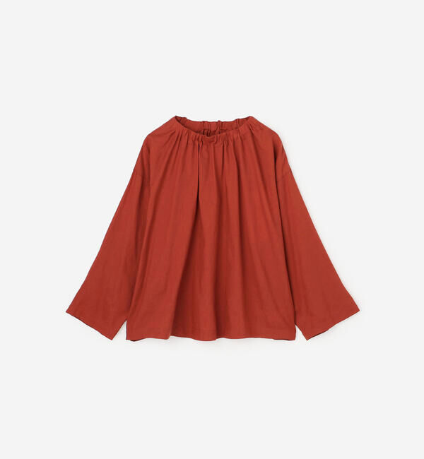 LE GLAZIK「LE GLAZIK | コットンツイル ギャザーシャツ WOMEN」|シャツ・ブラウス|