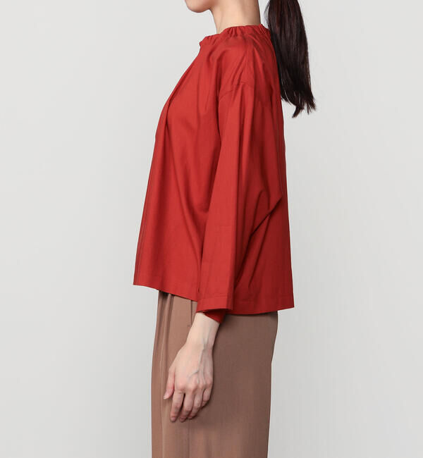 LE GLAZIK「LE GLAZIK | コットンツイル ギャザーシャツ WOMEN」|シャツ・ブラウス|