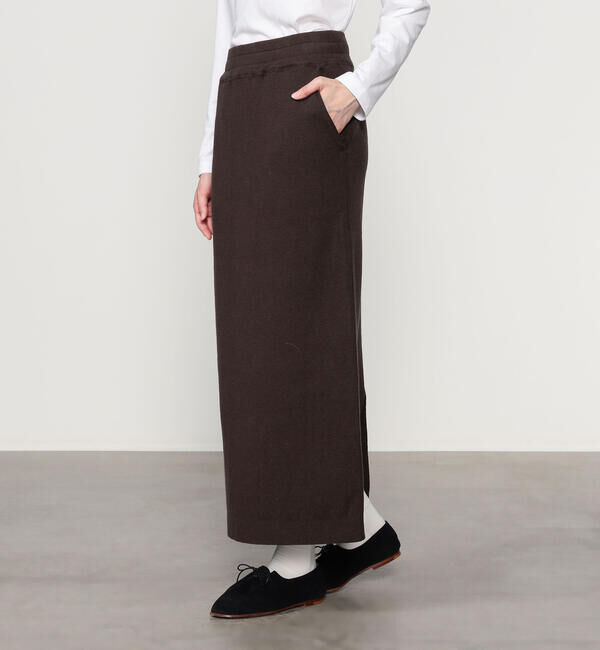  「RYE TENDER | コットンカシミア セミタイトスカート WOMEN」|スカート|