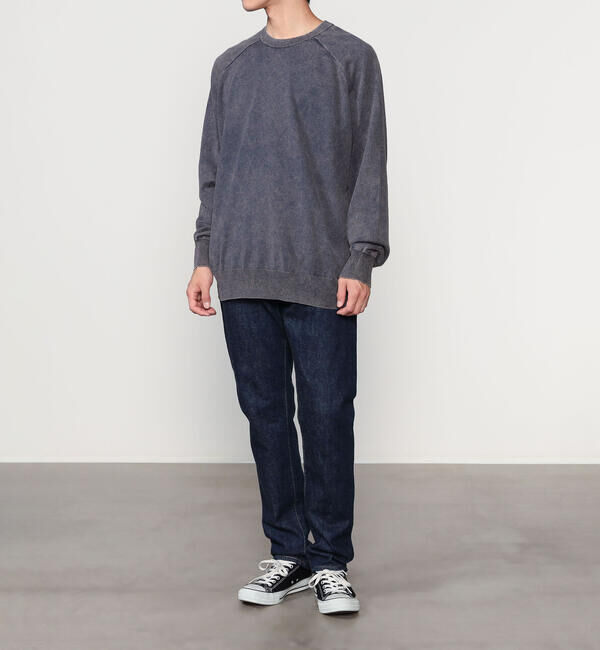  「RYE TENDER | ピグメントダイ ラグランロングスリーブ MEN」|ニット・セーター|