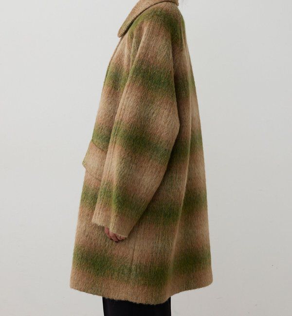  「【HERITANOVUM】シャギーチェックコート」|その他|