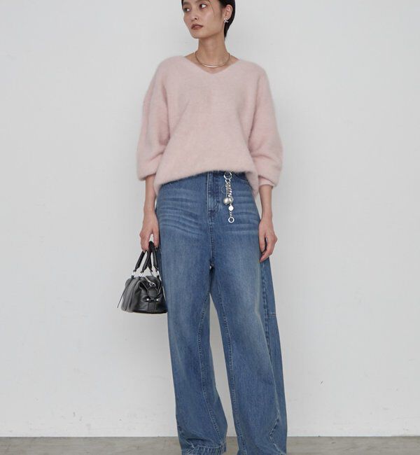  「《新色登場》ファーカシミヤVニット」|ニット・セーター|