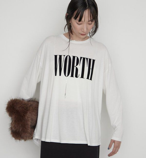  「《さらっとした着心地》WORTHロゴロンT」|Tシャツ・カットソー|