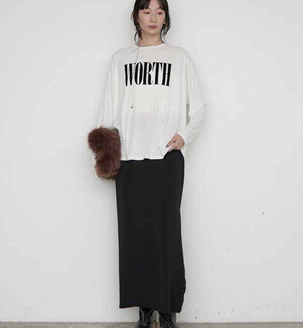  「《さらっとした着心地》WORTHロゴロンT」|Tシャツ・カットソー|