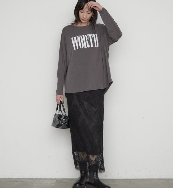  「《さらっとした着心地》WORTHロゴロンT」|Tシャツ・カットソー|