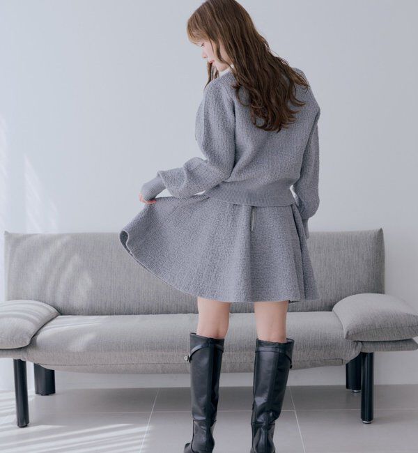 「【SALON  by Chico】フラワーモチーフロゴアンサンブルライク」|カーディガン|