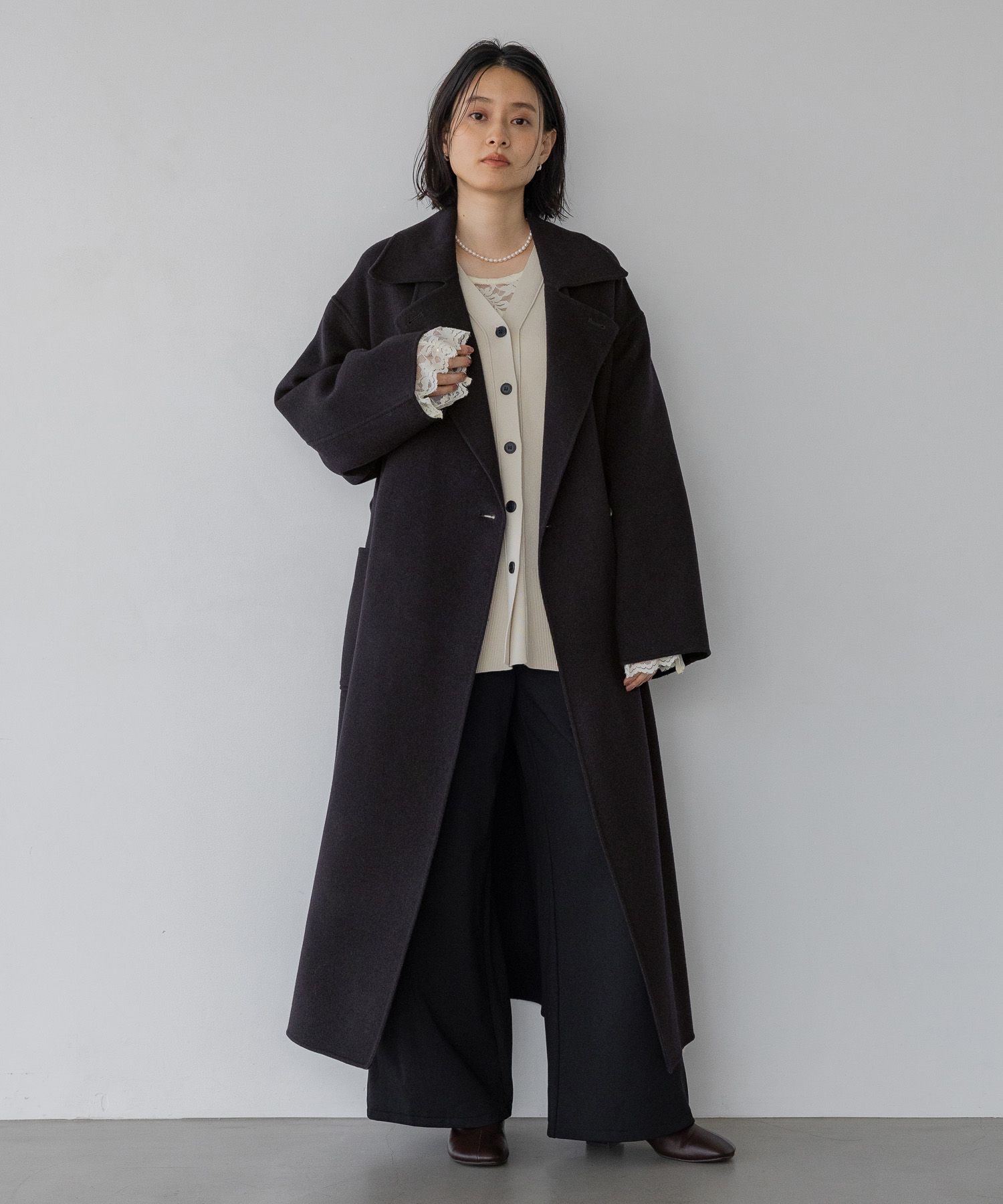 A part by 「【名品シリーズ】カシープ3WAYスタンドロングコート」|チェスターコート|ネイビー