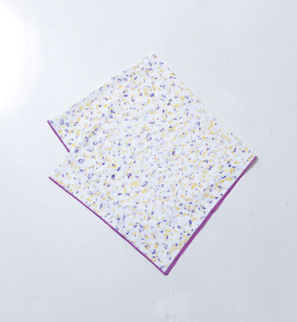 collex「Petals dance scarf 水彩フラワープリント大判スカーフ 88cm」|バンダナ・スカーフ|