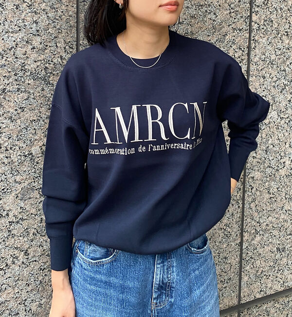 Rouge vif「【AMERICANA&times;MICA＆DEAL/ アメリカーナ&times;マイカ】ロゴニット」|ニット・セーター|ネイビー