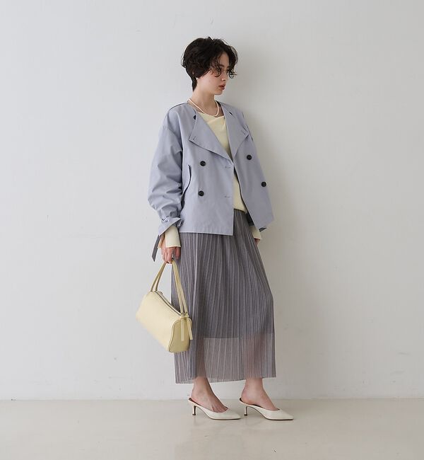 Rouge vif「【撥水・防花粉加工】【一部店舗限定】キャンディスリーブショートトレンチコート」|トレンチコート|