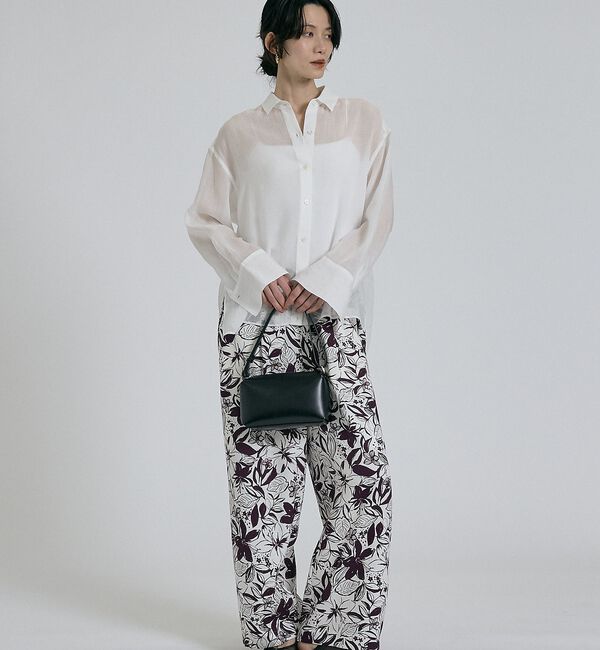 qualite「【CLASSY掲載・カシュクール着用可】リネン混レギュラーシャツ」|シャツ・ブラウス|