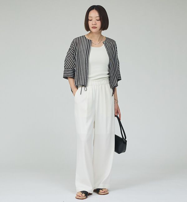 qualite「【シルエット調整可能】フォルムドロストブラウス」|シャツ・ブラウス|
