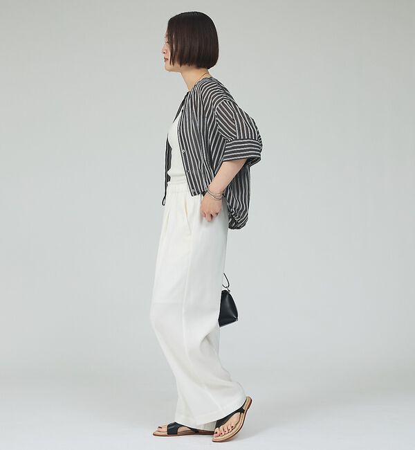 qualite「【シルエット調整可能】フォルムドロストブラウス」|シャツ・ブラウス|