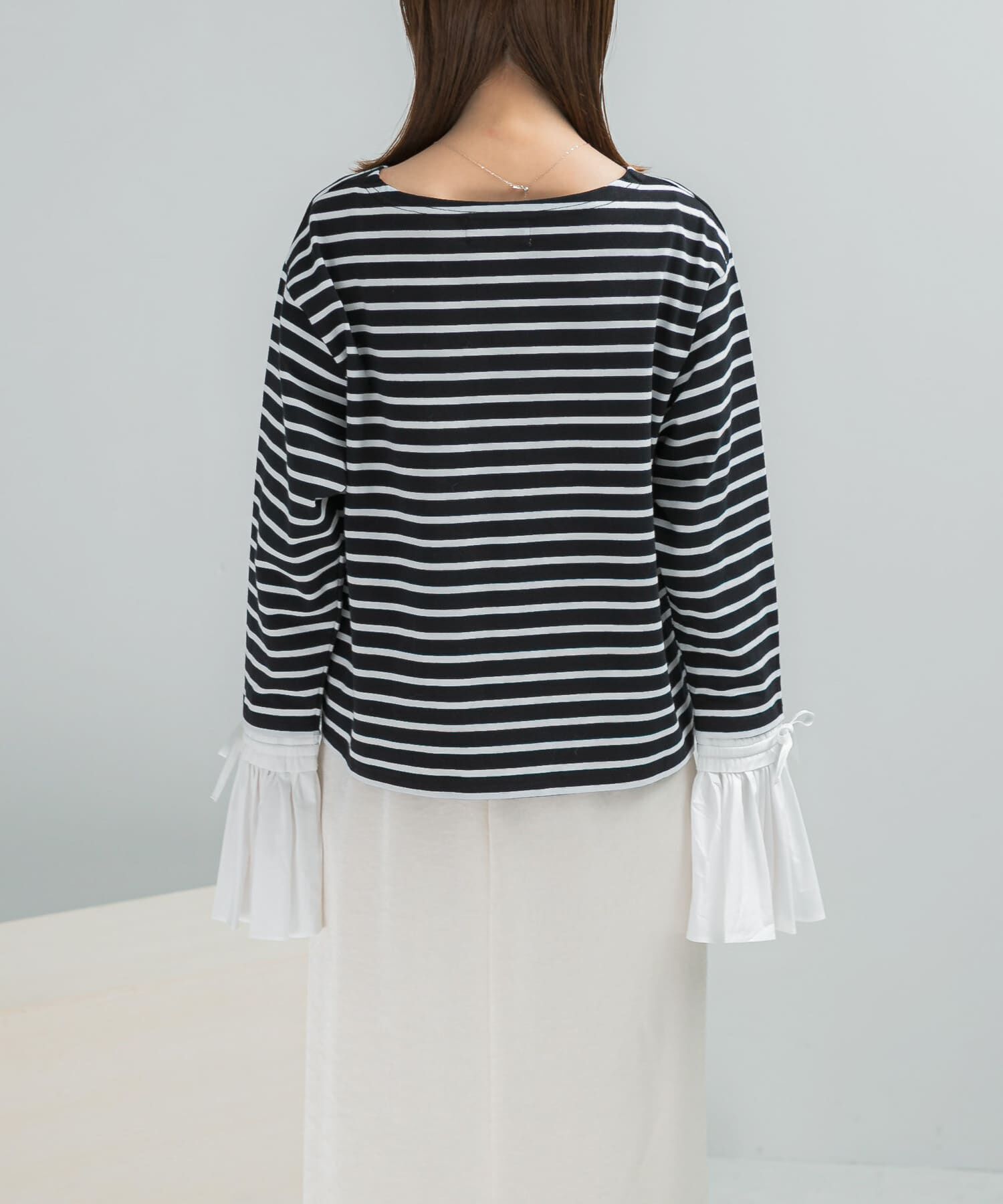 URBAN RESEARCH ROSSO「Mewl　シャツスリーブボーダーTOPS」|Tシャツ・カットソー|