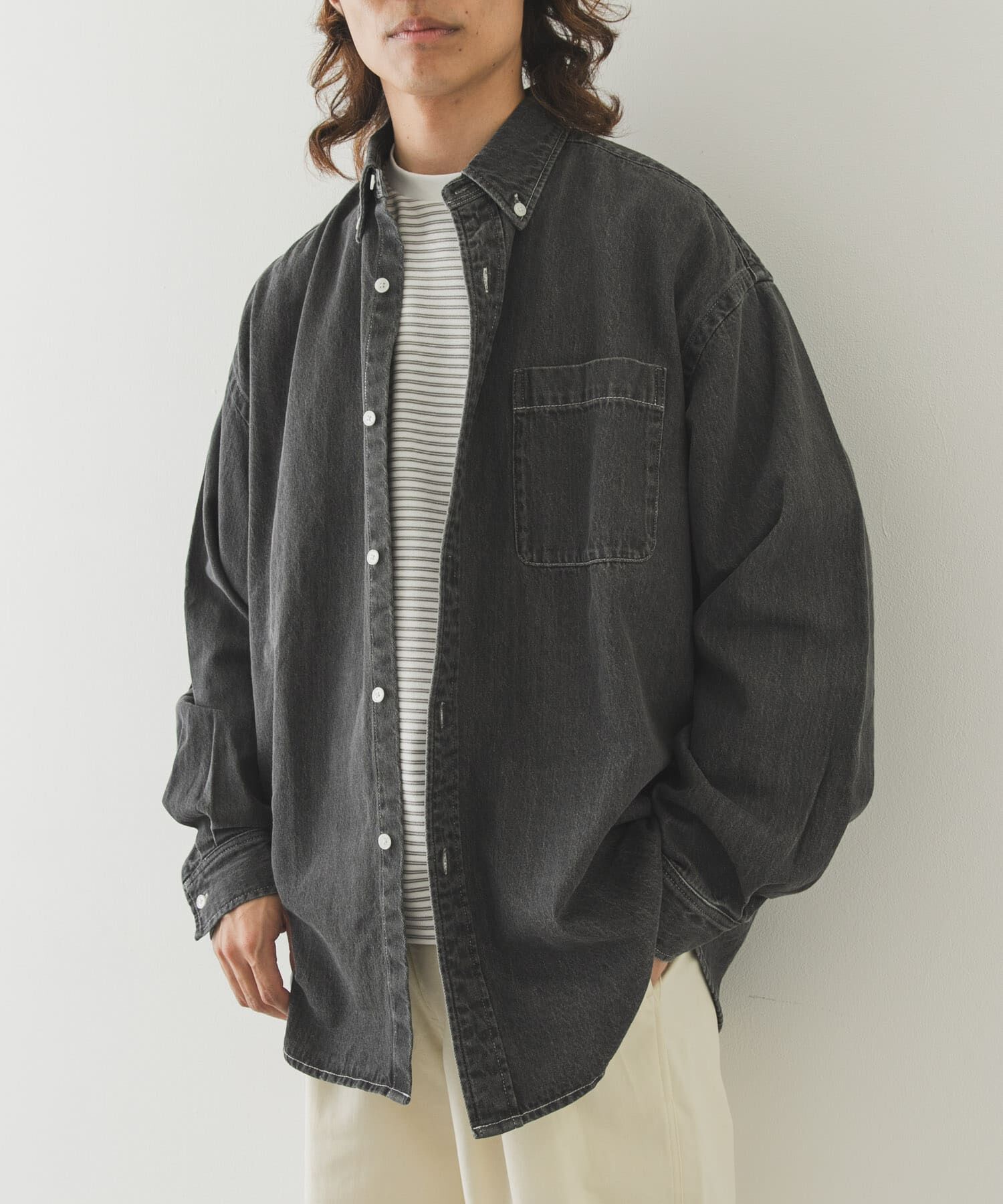 Sonny Label 「オーバーサイズデニムボタンダウンシャツ」|シャツ・ブラウス|