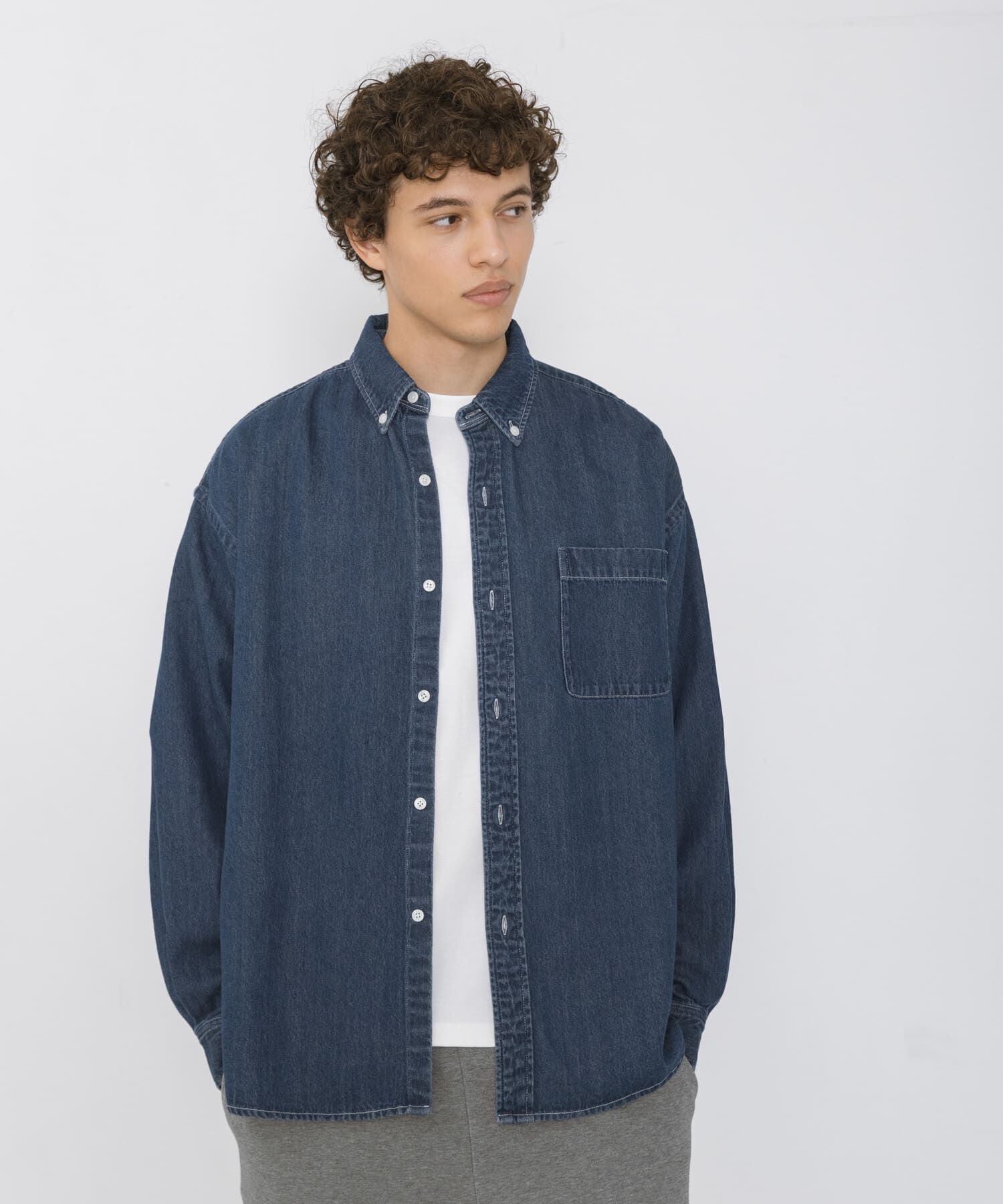 Sonny Label 「オーバーサイズデニムボタンダウンシャツ」|シャツ・ブラウス|