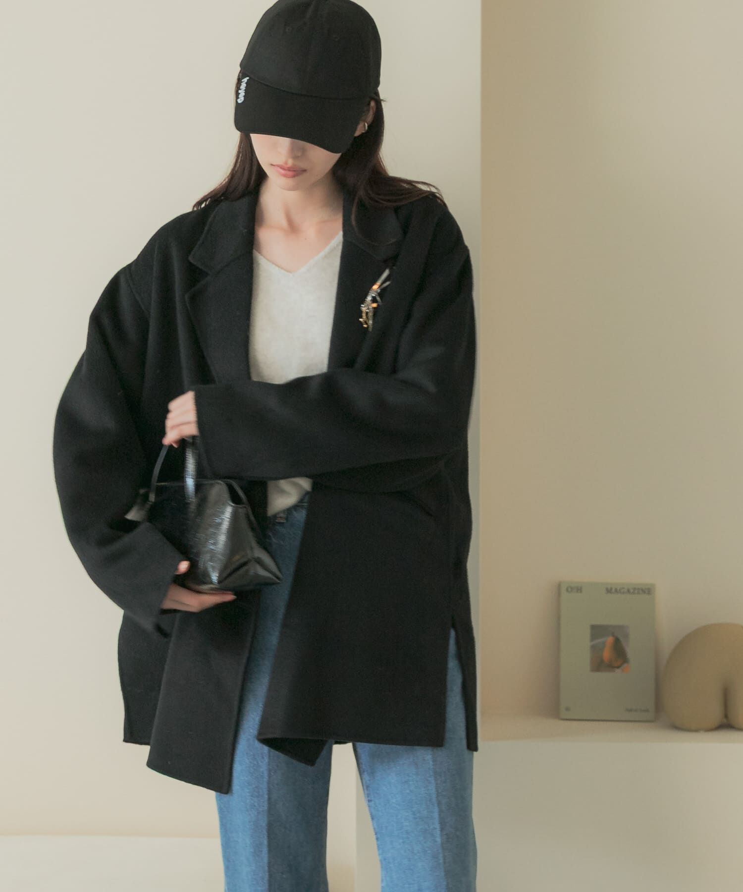 URBAN RESEARCH ROSSO「カシミヤビーバージャケットコート」|チェスターコート|