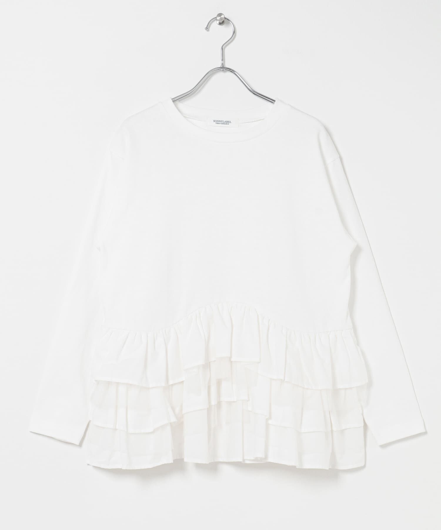 Sonny Label 「『WEB限定』ペプラムチュールフリルカットソー」|Tシャツ・カットソー|