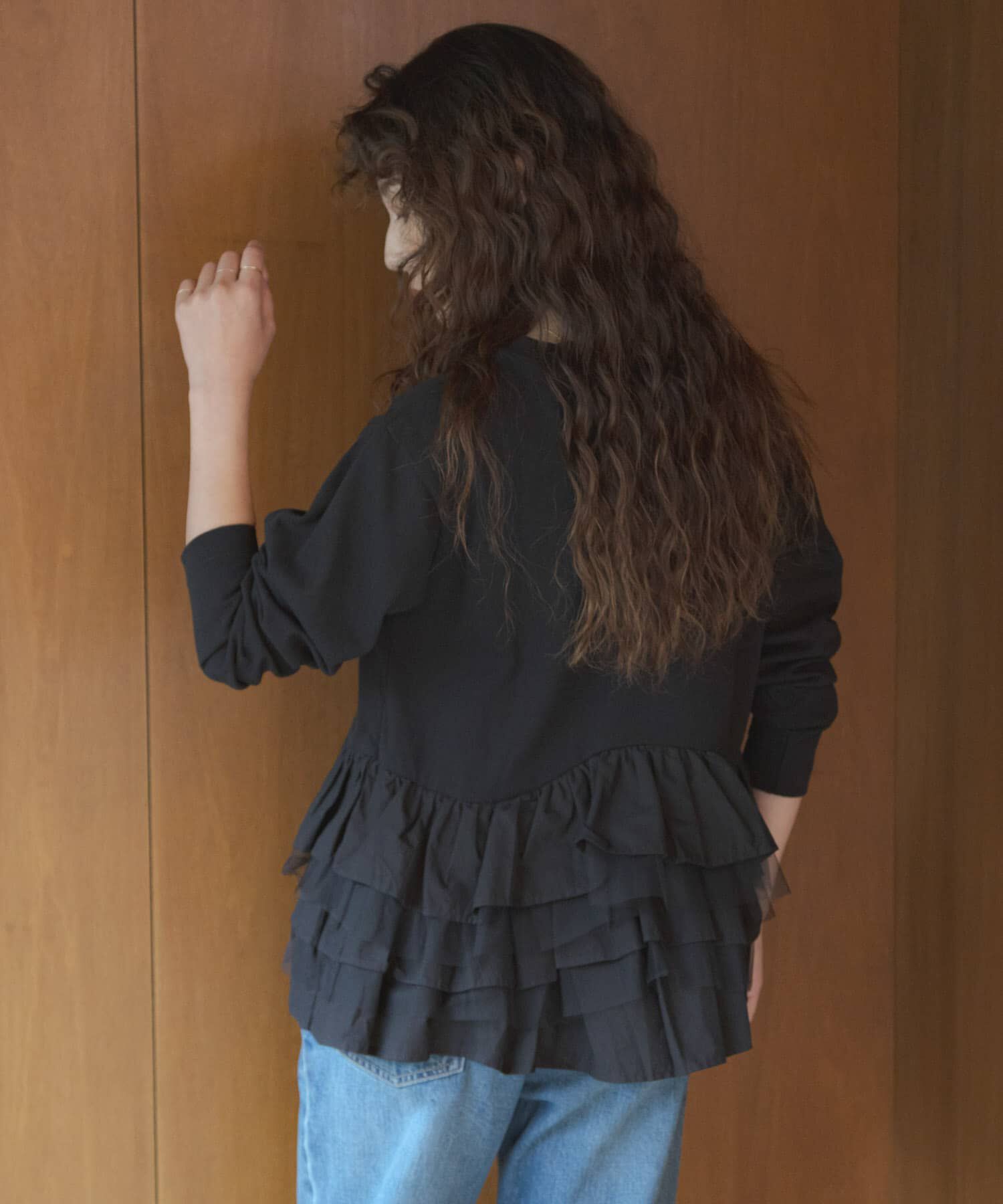 Sonny Label 「『WEB限定』ペプラムチュールフリルカットソー」|Tシャツ・カットソー|