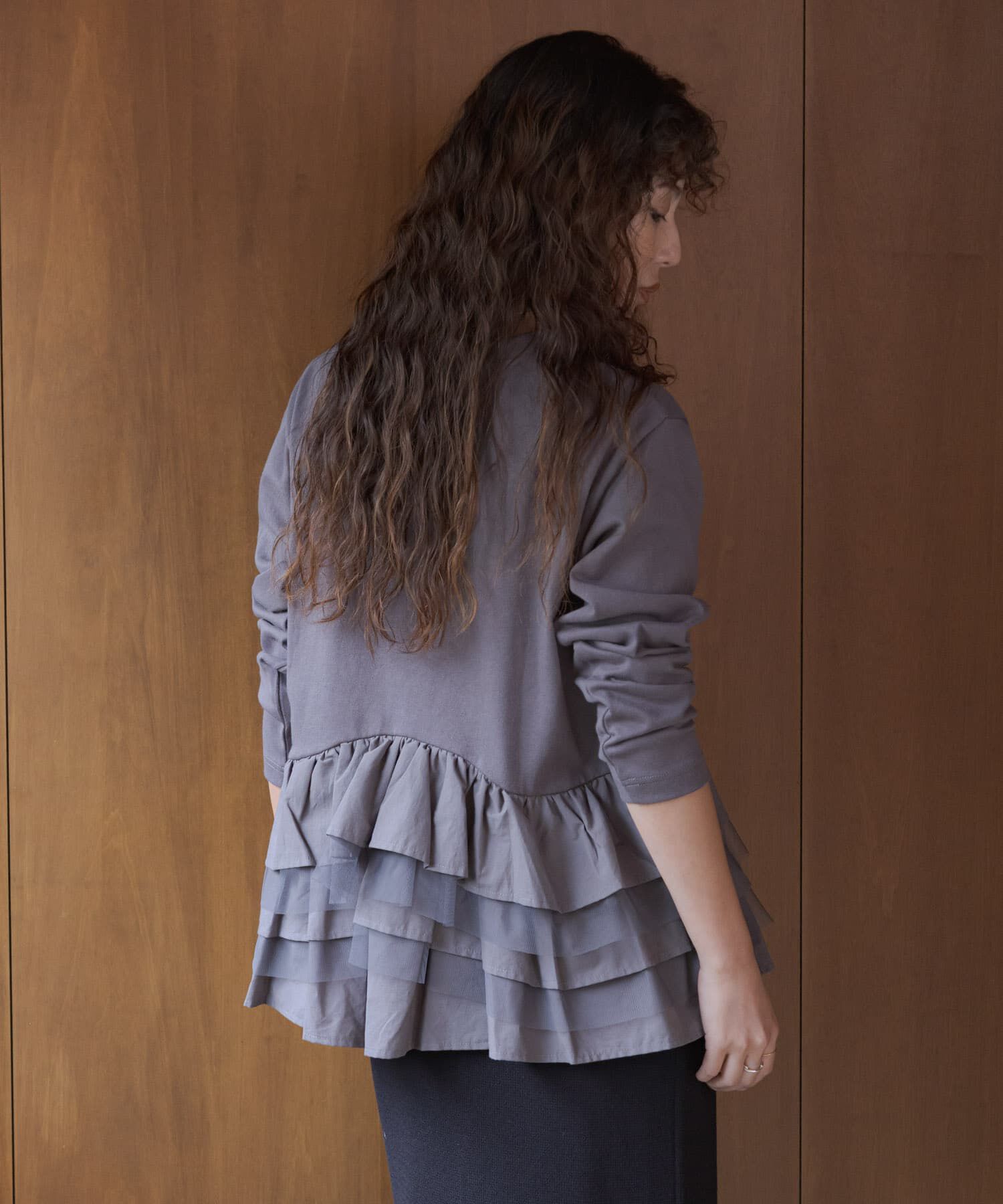 Sonny Label 「『WEB限定』ペプラムチュールフリルカットソー」|Tシャツ・カットソー|