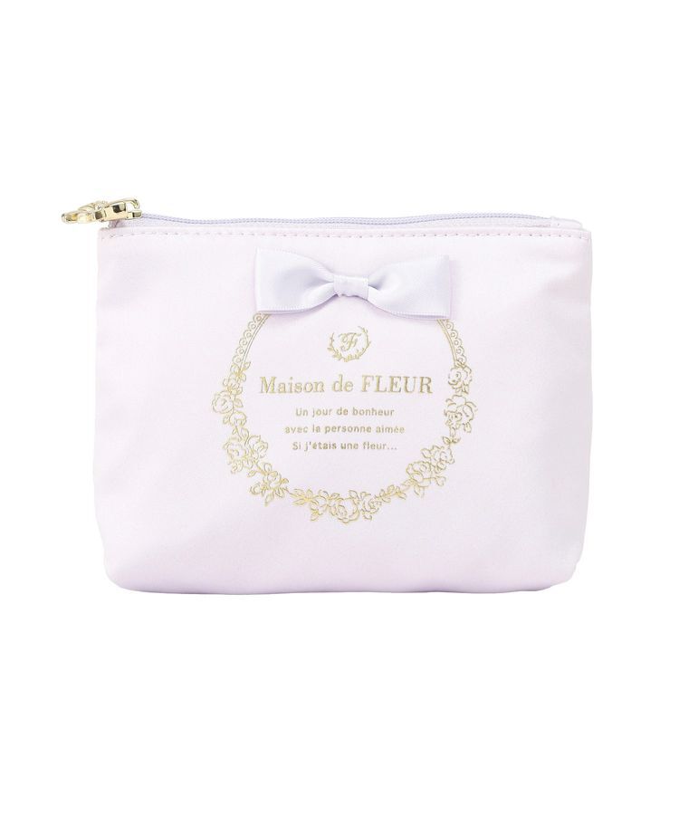 Maison de FLEUR「サテンリボンティッシュケース」|ポーチ|