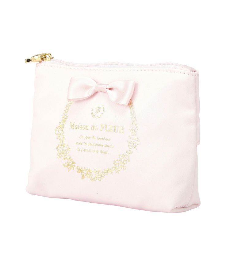Maison de FLEUR「サテンリボンティッシュケース」|ポーチ|