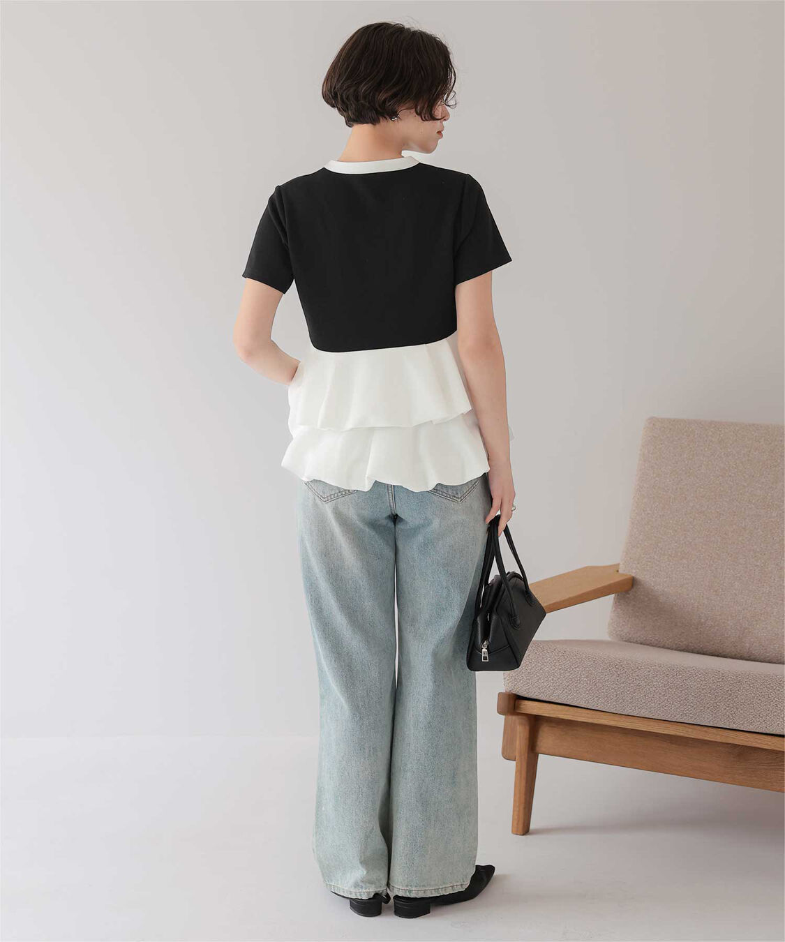 titivate「ヘンリーネックバルーンペプラムトップス」|Tシャツ・カットソー|