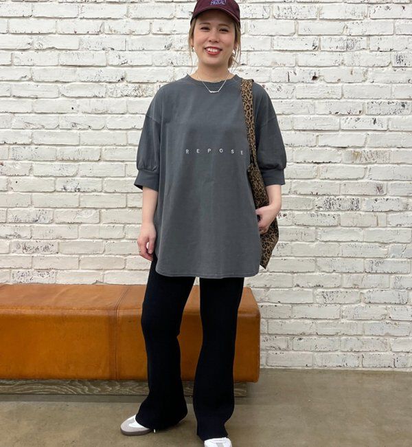  「【＠yns628企画】ロゴ刺繍&times;プリント チュニックTシャツ」|プルオーバー|