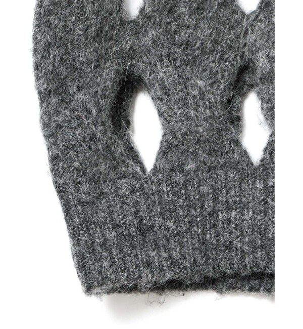 mizuiro ind「mizuiro ind ケーブルクルーネックプルオーバー」|ニット・セーター|