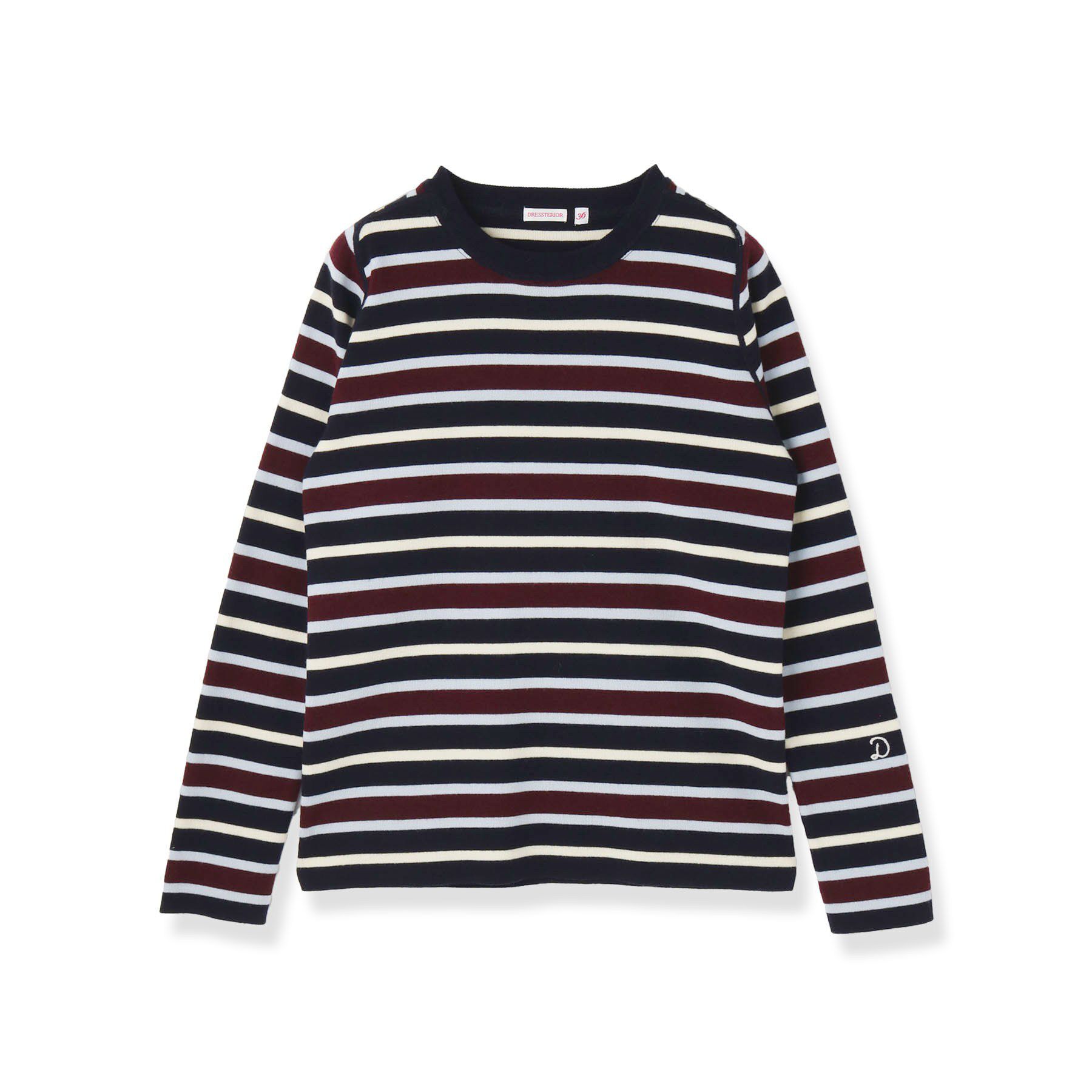 DRESSTERIOR「ストレッチ フルニードルボーダーニット」|ニット・セーター|
