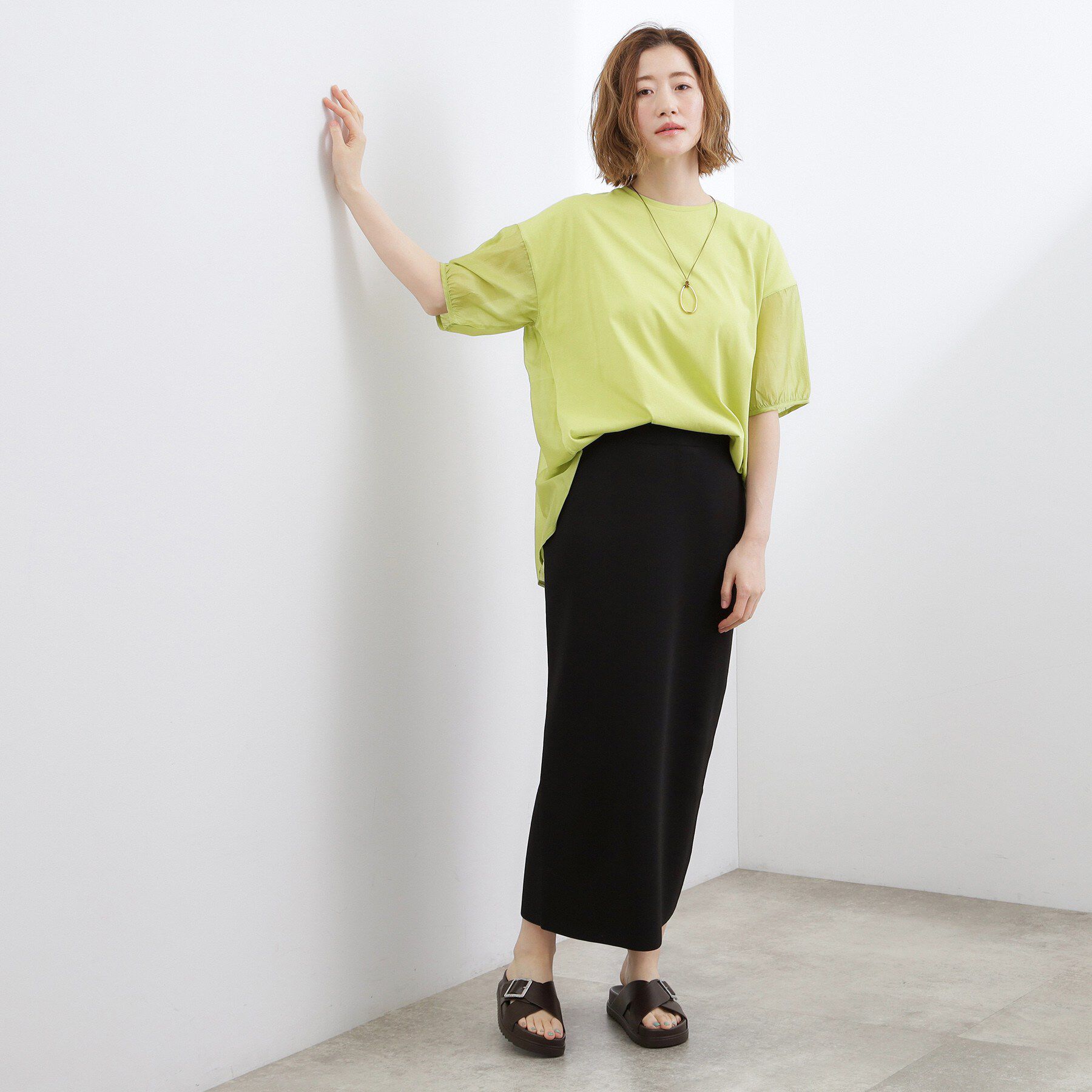 grove「【UVカット】体型カバー叶う、バックプリーツTシャツ」|Tシャツ・カットソー|