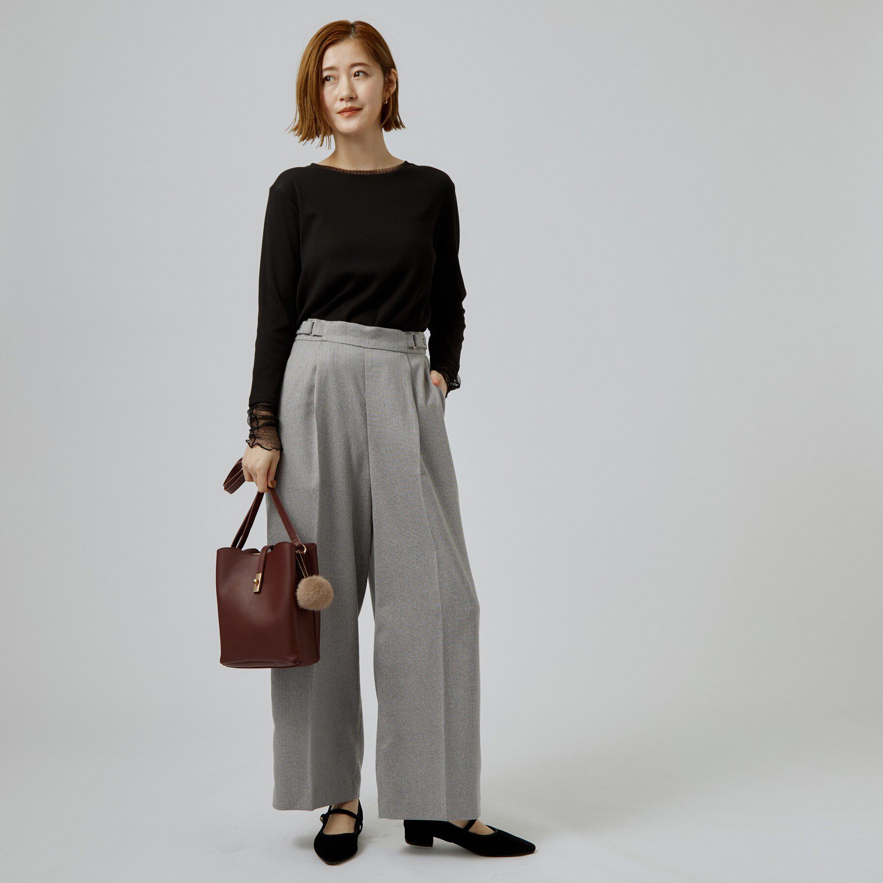 grove「【重ね着にも◎】チュールドッキングテレコカットソー」|Tシャツ・カットソー|