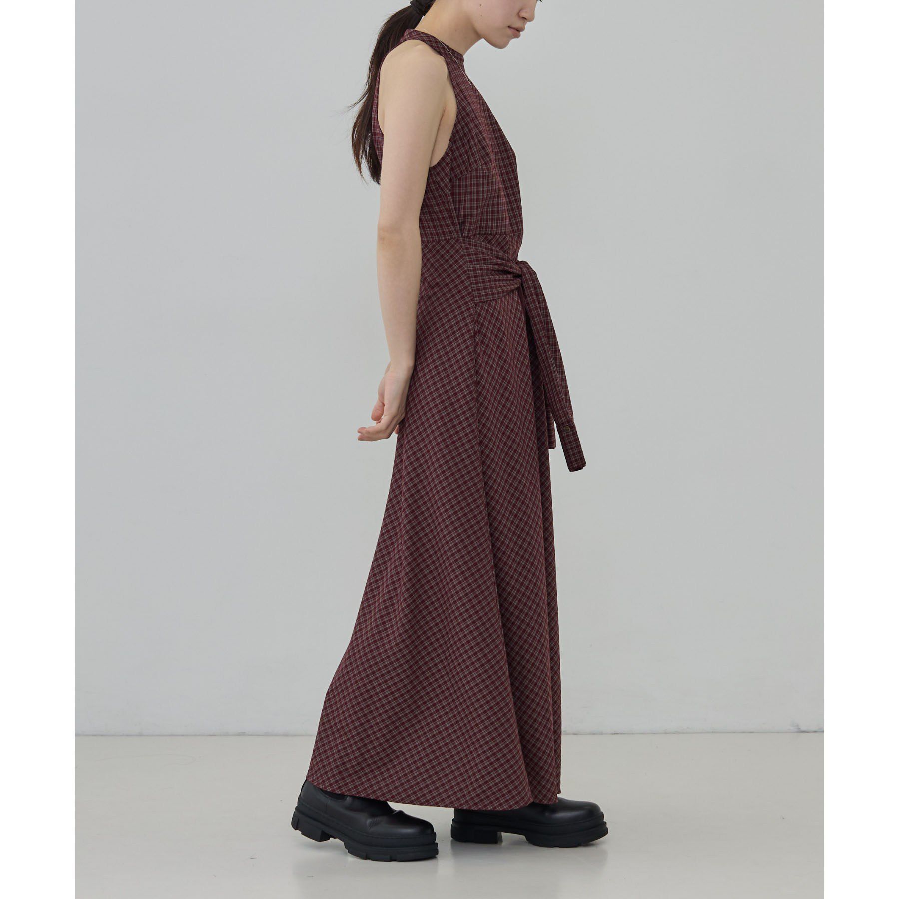 GALLEST「チェックプリントロングワンピース」|ワンピース|