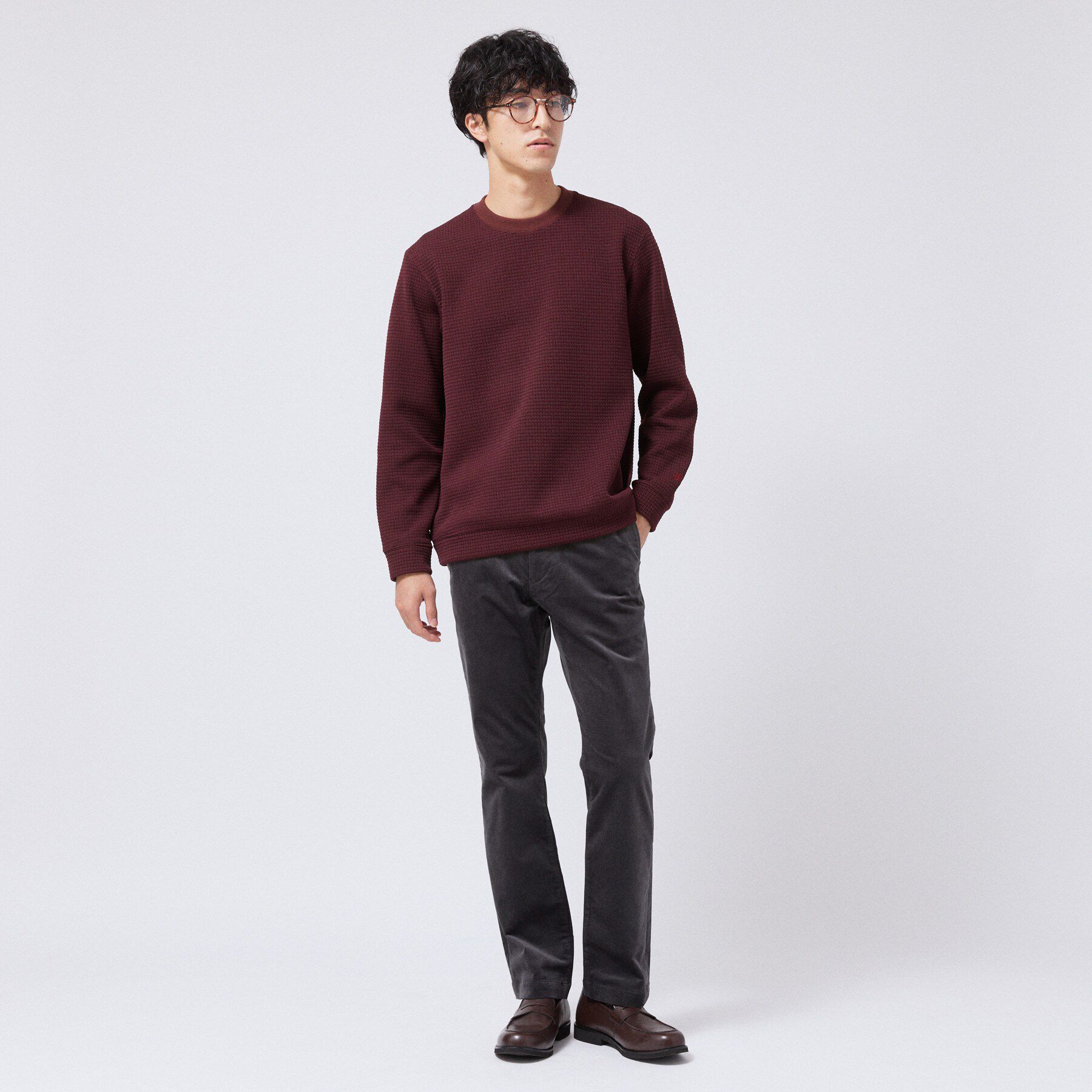 TAKEO KIKUCHI「ニットライクワッフル プルオーバージャージ」|Tシャツ・カットソー|