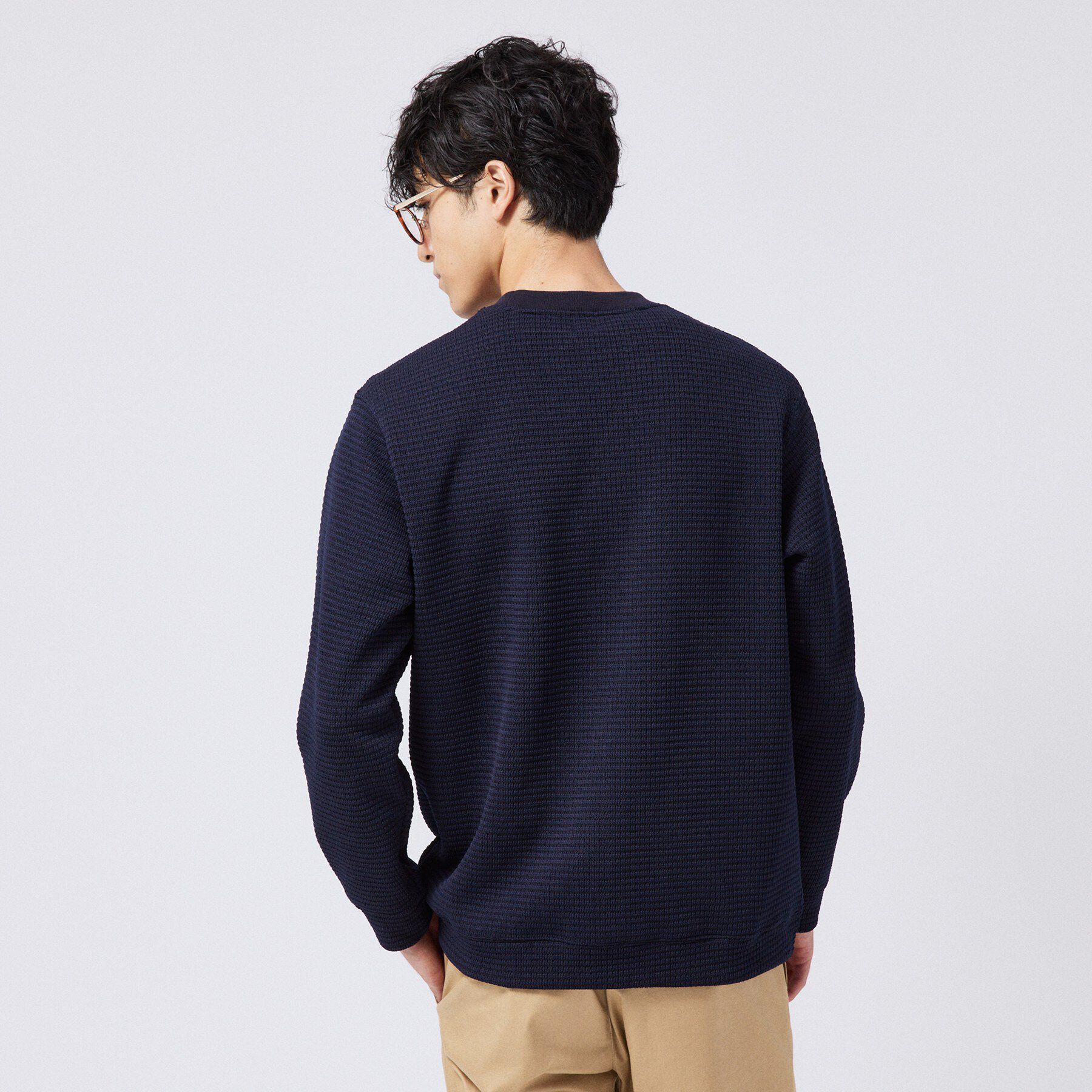 TAKEO KIKUCHI「ニットライクワッフル プルオーバージャージ」|Tシャツ・カットソー|