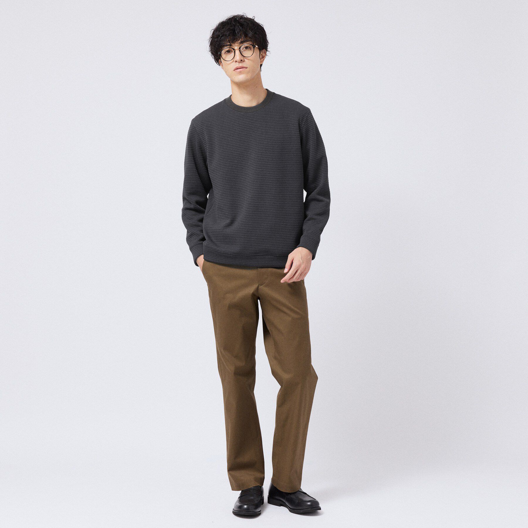 TAKEO KIKUCHI「ニットライクワッフル プルオーバージャージ」|Tシャツ・カットソー|