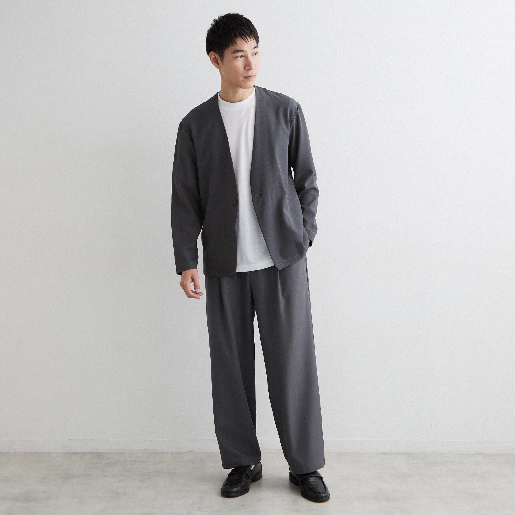 THE SHOP TK「【セットアップ可／洗濯機OK】ウールライクワイドイージーパンツ」|その他|
