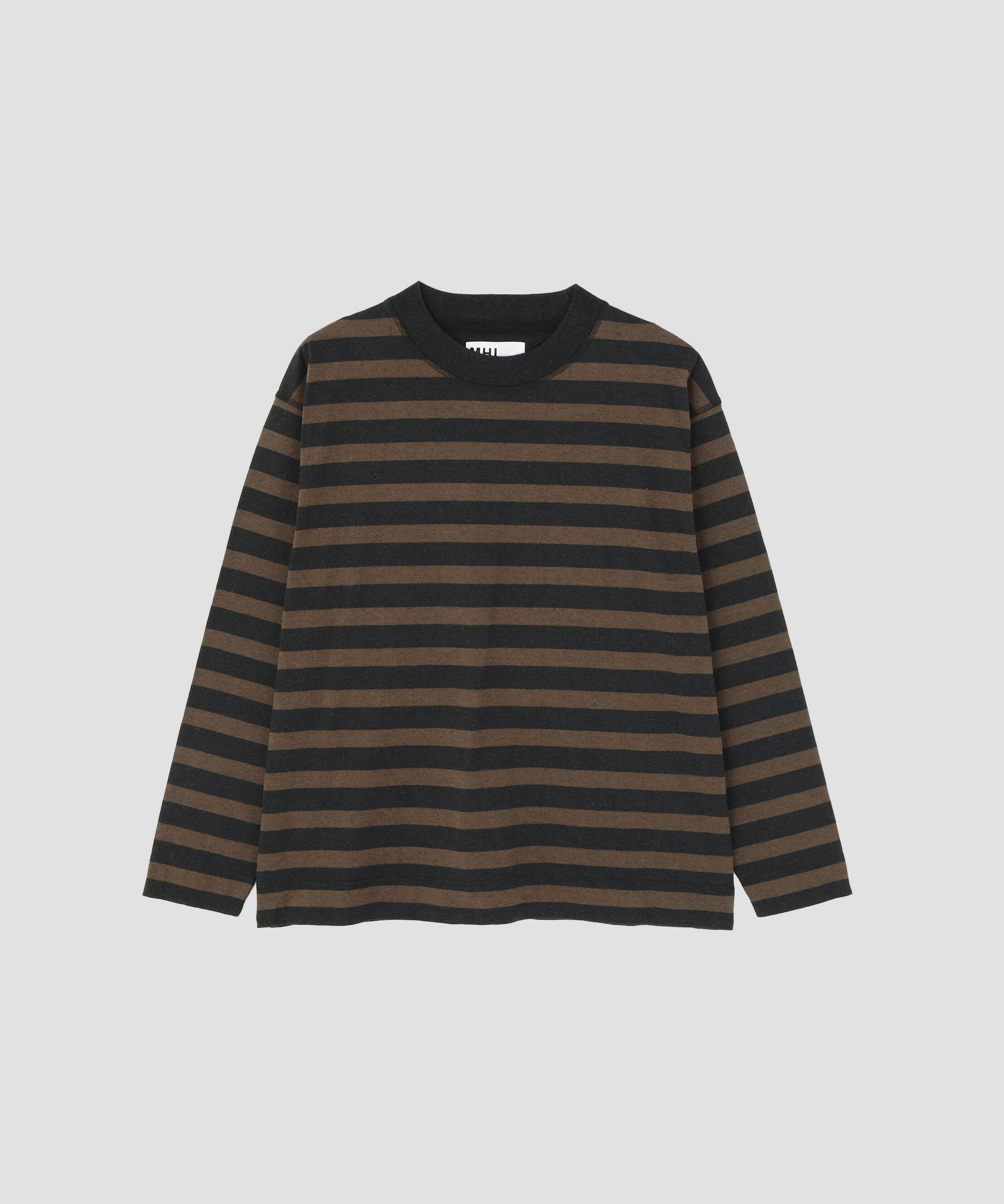 MHL.「LIGHT COTTON MELANGE STRIPE TOP」|Tシャツ・カットソー|