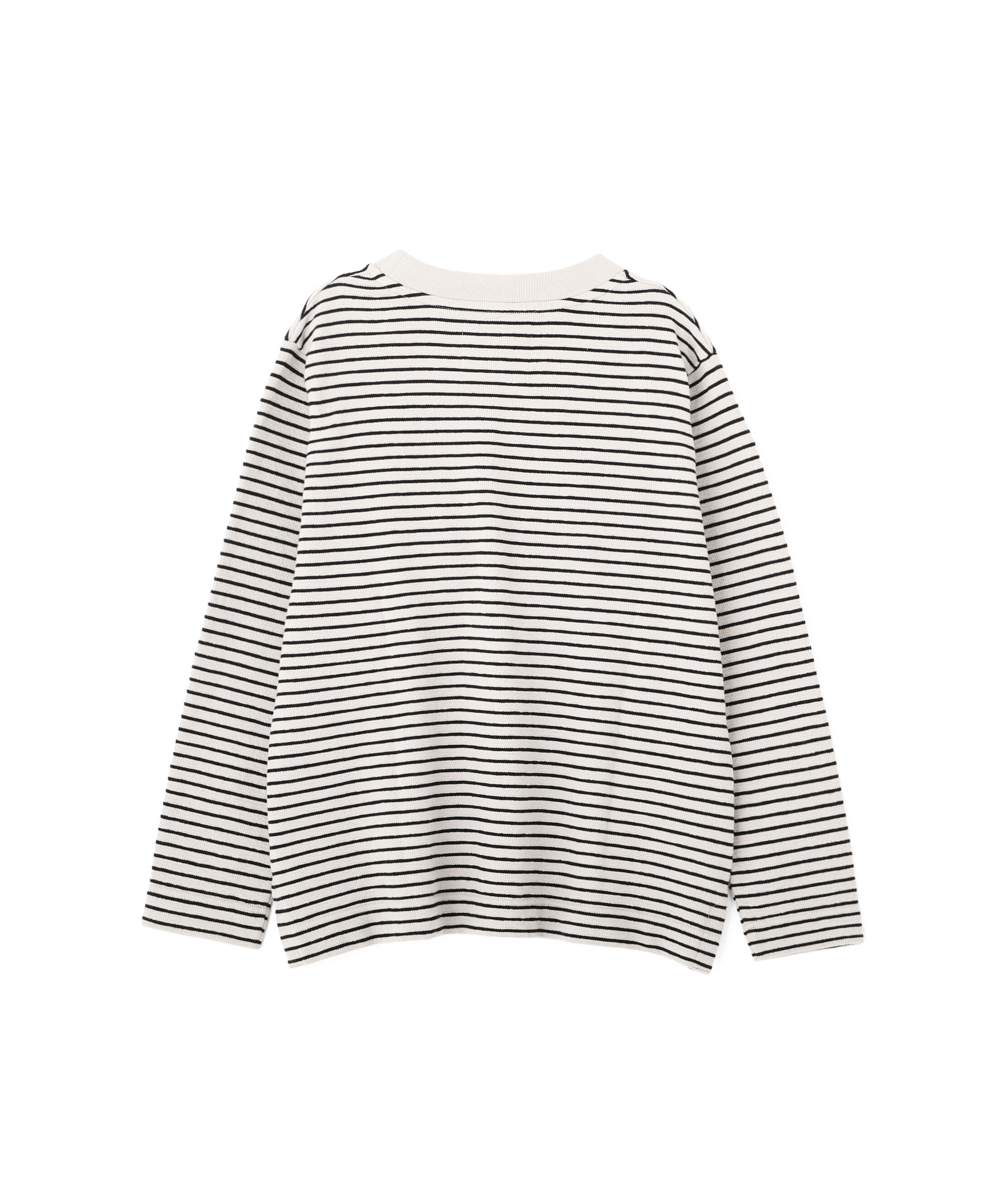 MHL.「TEXTURED COTTON STRIPE TOP」|Tシャツ・カットソー|