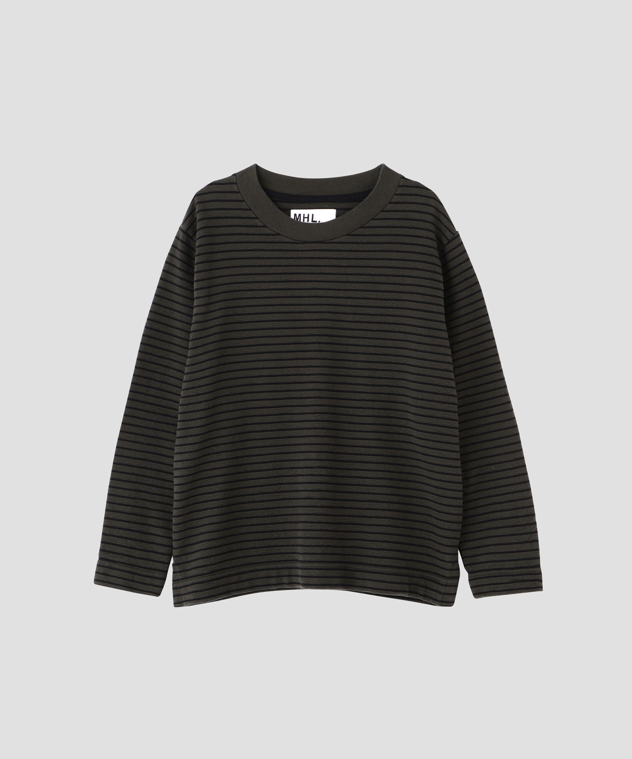 MHL.「TEXTURED COTTON STRIPE TOP」|Tシャツ・カットソー|