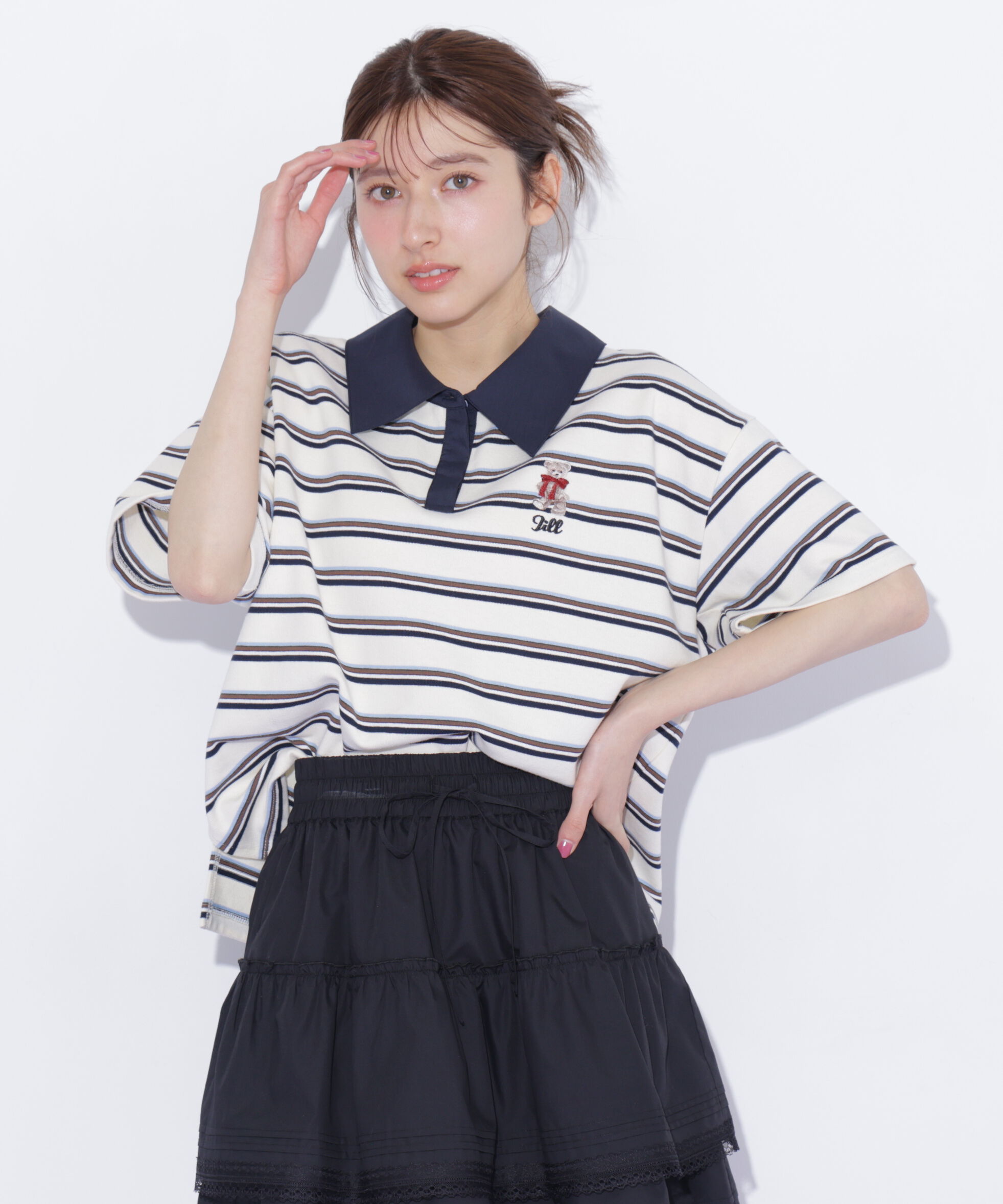  「＜BEARシリーズ＞ラガートップス」|Tシャツ・カットソー|ホワイト1
