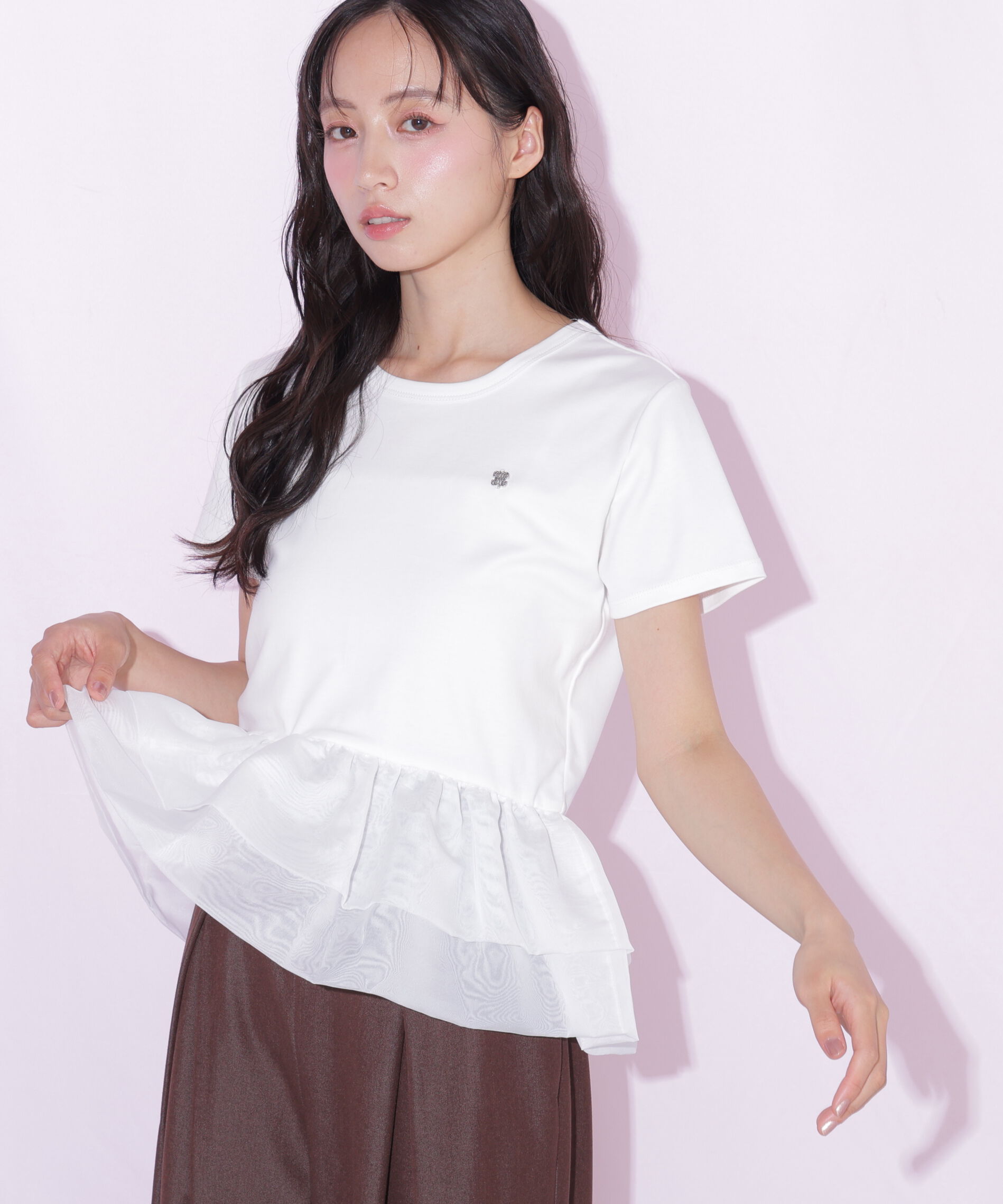  「裾バルーンTシャツ」|Tシャツ・カットソー|ホワイト
