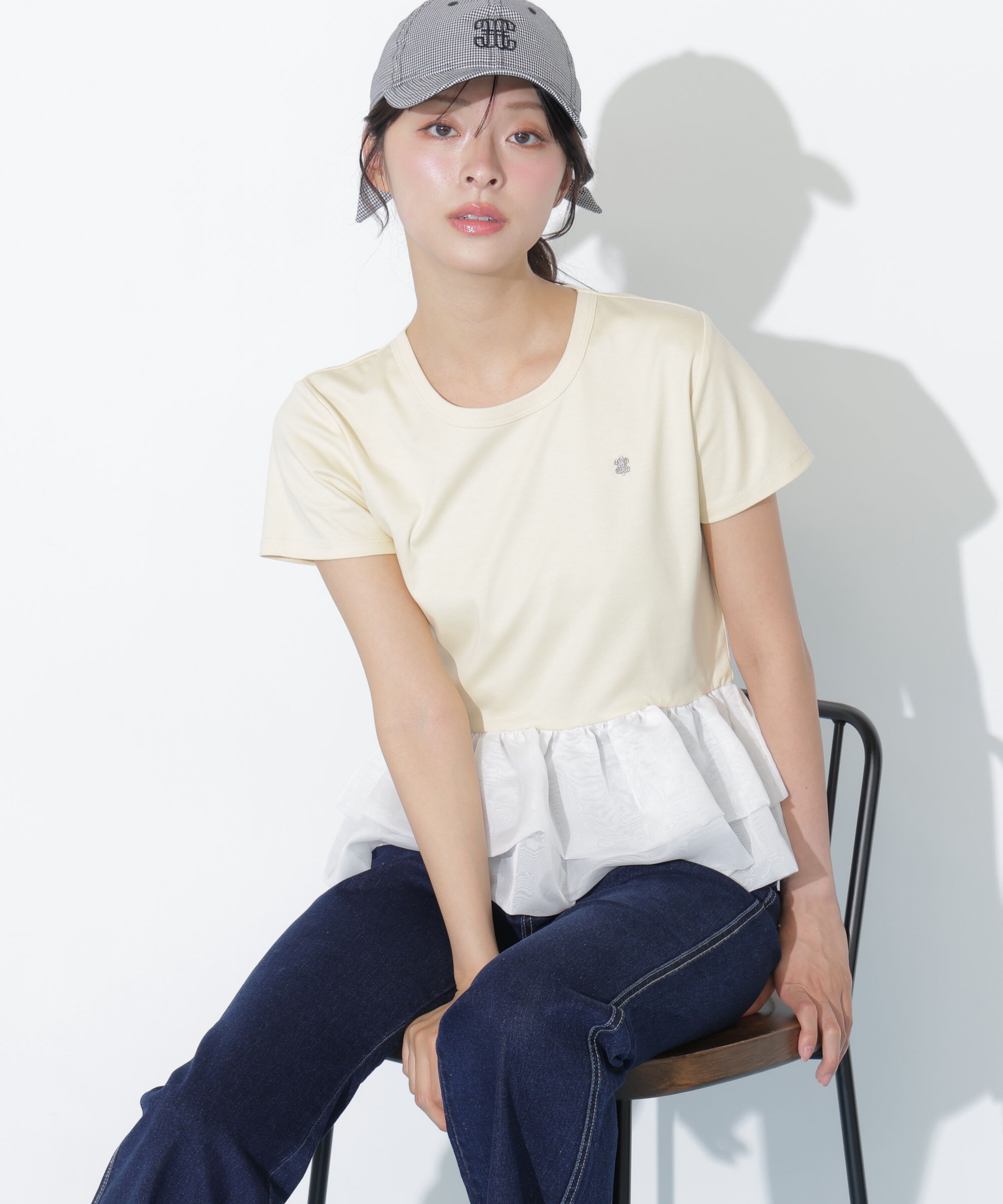  「裾バルーンTシャツ」|Tシャツ・カットソー|イエロー