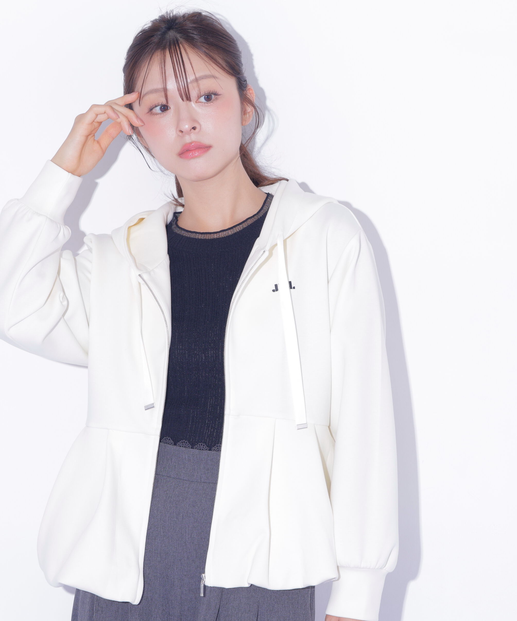  「バルーンペプラムフーディー」|Tシャツ・カットソー|