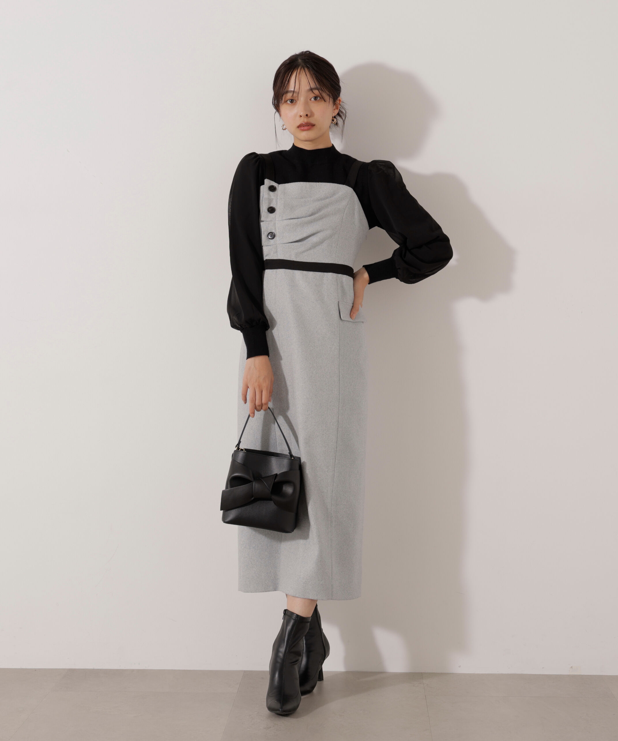 PROPORTION BODY DRESSING「＜加藤栞さん着用＞アシメタックジャンスカ」|ワンピース|